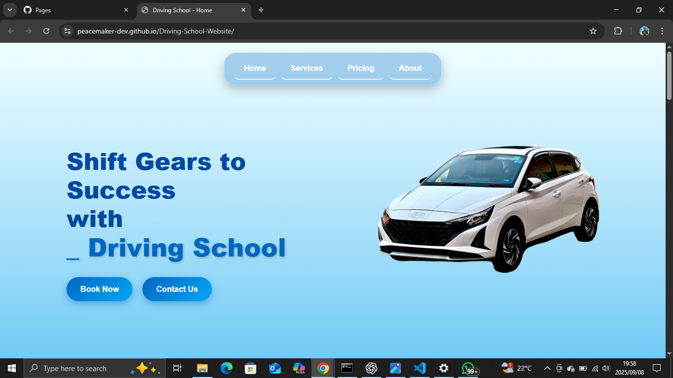 Driving School Project Screenshot